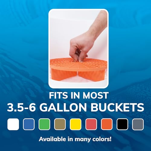 The Original Grit Guard Red Bucket Insert - 10" Diameter Car Wash Bucket for Car Washing, Detailing Compatible with 3.5, 4, 5 and 6 Gallon Buckets