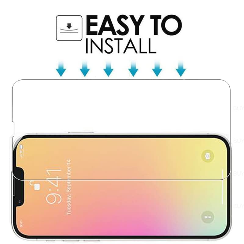 Verre Trempé Protection écran IPhone - Compatible 14, 13, 12, 11, X, 8, 7, 6 - Noir Transparent