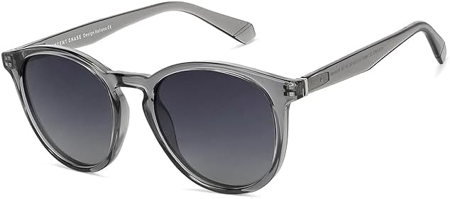 Full Rim Round | Classics | Polarized and 100% UV Protected | Men & Women | Large | VC S16750 Black