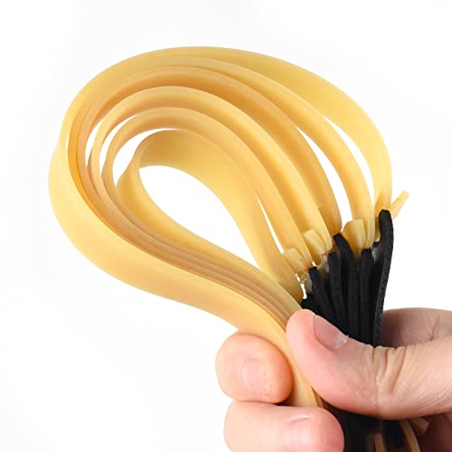 JTXCDFHMJ 10 Strips of 1.5mm Flat Rubber Slingshot Rubber Bands, Suitable for All Kinds of Hunting Slingshots, Can Be Installed with Flat Elastic Bands and Outdoor Slingshots As Elastic Bands