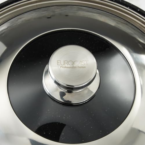 Wok Eurocast aluminio fundido 12.5" 5 qt con tapa miniatura 5