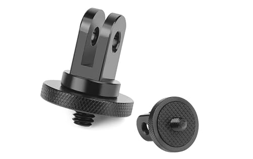 Aluminum Camera Tripod Adapter 1/4"-20 Conversion Adapter Mounts Compatible with Gopro Action Cameras Insta360 and Other Standard 1/4 Accessories, Quarter Inch Mount Adapter (Type AA) - Thumbnail 2
