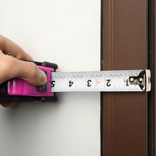 Image of Mr. Pen- Tape Measure, 25-Foot, Pink, Steel Measuring Tape Measure with Fractions, Retractable Measuring Tape Retractable