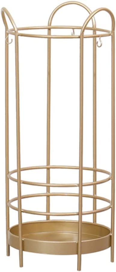 Porte-parapluie portable en métal doré de qualité supérieure pour hall
