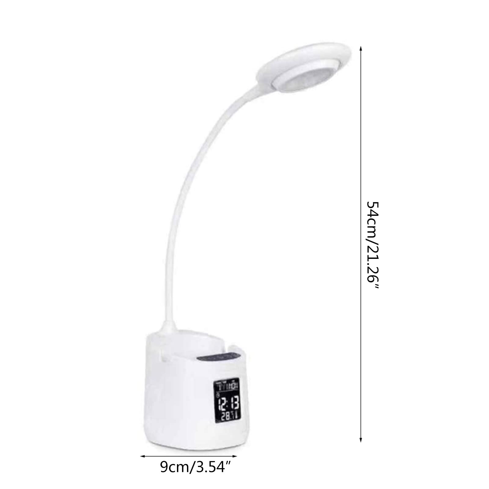 1 lot de lampe de bureau LED avec porte-stylo pour ordinateur de bureau flexible col de cygne pour la lecture et l'étude, petite pour chambre à coucher, lampes USB pour enfants, loupe sur pied à
