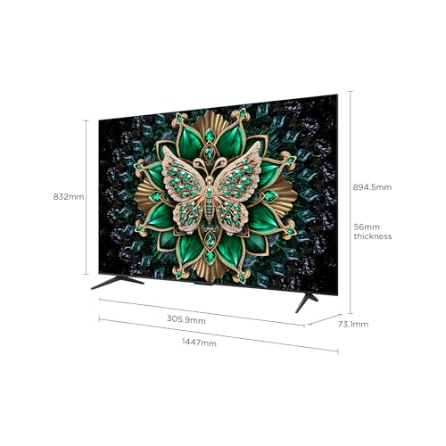 تلفزيون من تي سي إل بشاشة ٦٥ بوصة، بدقة 4K، موديل 65C6K، بتقنية كيو دي-ميني ليد