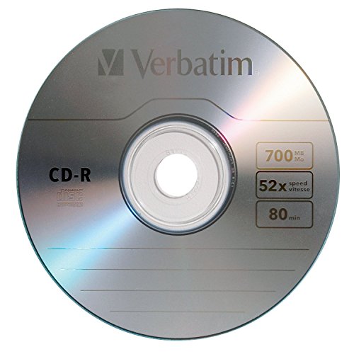 Verbatim Cd-R Blank Discs 700Mb 80-Minutes 52X Recordable Disc For Data And Music- 10 Pack #TOP1