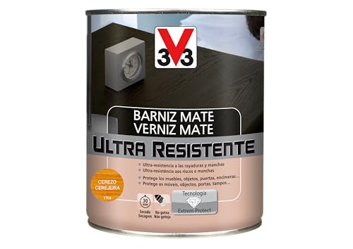 V33 BARNIZ INTERIOR ULTRA RESISTENTE MATE CEREZO 0,75L