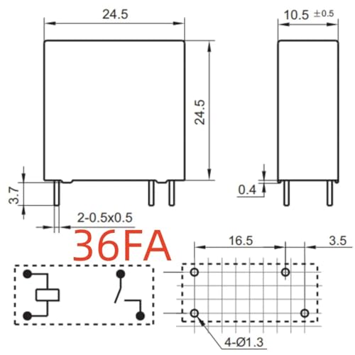 Relais DG1U 12V 16A composant électronique monophasé 4 broches - 3