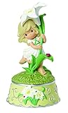 Precious Moments, Girl With Lily Flower Resin, Music Box, 154105