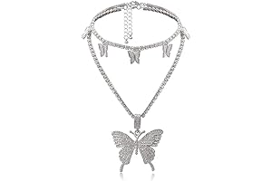 Ice Spice Crystal Butterfly Necklace