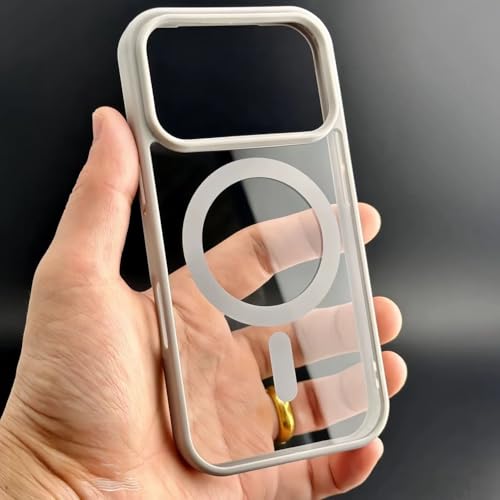 Coque iPhone 13 Pro Max transparente grise pour le bureau