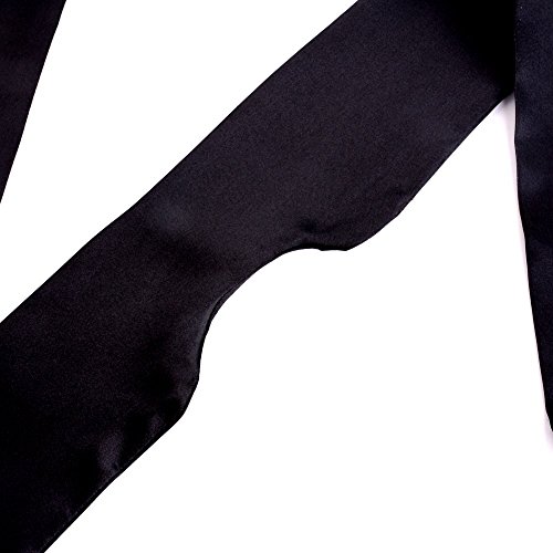 Jisen Silky Satin Eye Mask Cover Band Sleeping Blindfold With Nasal Type Black #TOP3