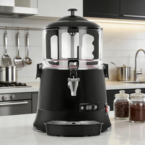 WDDEYYDS Máquina Comercial para Hacer Chocolate Caliente, Calentador de Bebidas Eléctrico 600W con Mezcla y Control de Temperatura Preciso, para Café, Té con Leche, Chocolate, para Cafés, Hoteles 5L