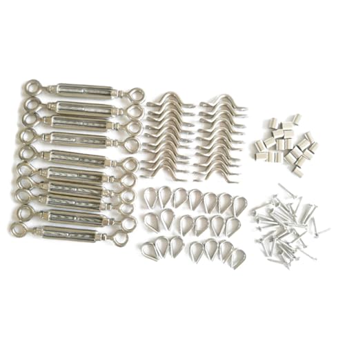 Kit de Tensores de Ojo de Acero Inoxidable 316, Juego de Tensión para Cables de 110 Piezas miniatura 1