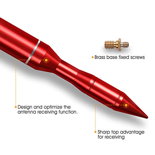 NIXON OFFROAD Bullet Antenna Compatible for Jeep Wrangler JK/JL/JT(2007-2021),Aluminum Antenna Replacement Accessories for Jeep Wrangler, Red - Thumbnail 2