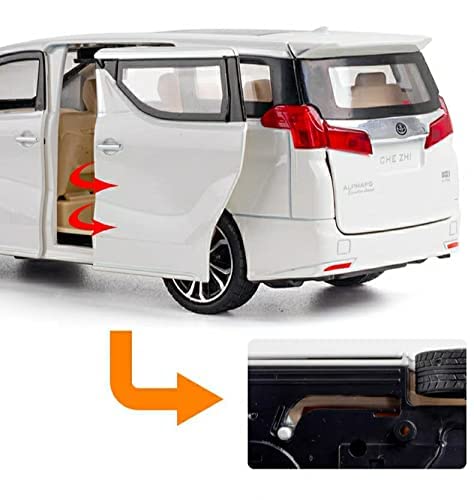 Image of Alloy Car Model Diecasts Metal Toy with Sound /Light /Pull-Back Off-Road Vehicles Car Model Collection Kids Toys Gift Multicolor Pack of 1 (1:24 Alphard White)