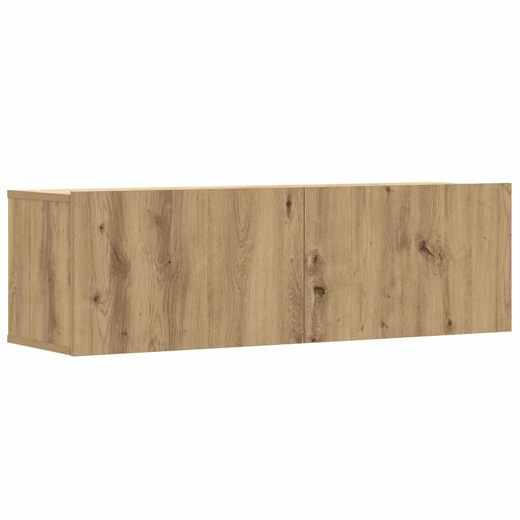 Lot de 6 meubles TV muraux en chêne artisanal