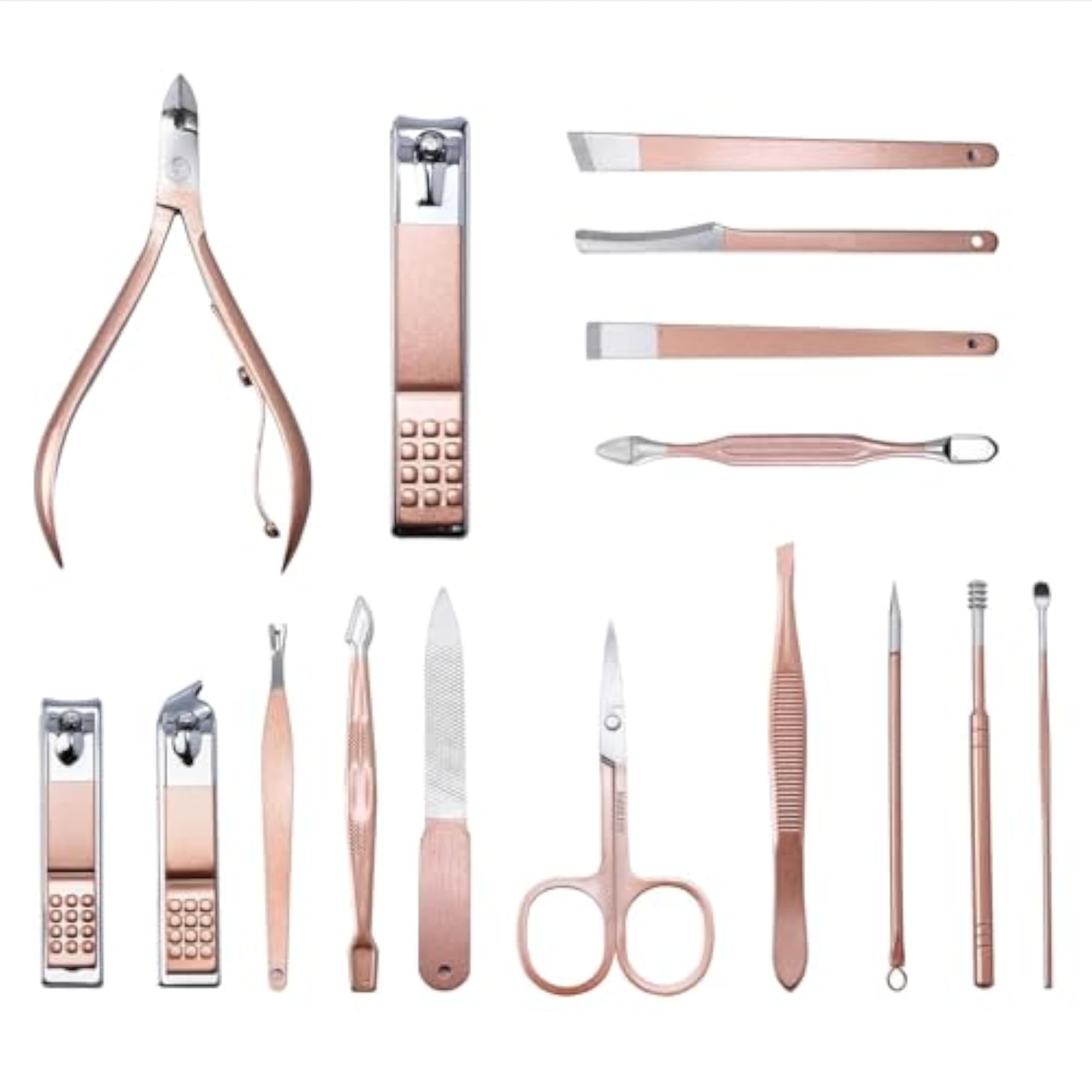 16 in 1 Stainless Steel Manicure and Pedicure Tools Kit