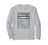 Photo Gallery vintage born in 1932 nutritional facts 93rd birthday funny maglia a manica Photo Gallery vintage born in 1932 nutritional facts 93rd birthday funny maglia a manica