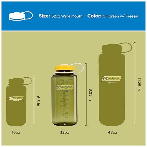 Image of Nalgene 32 oz Wide Mouth Water Bottle | BPA-Free, Durable & Leak Proof, Lightweight Bottle for Hiking & Gym, Work & Travel