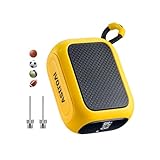 AstroAI L6S 電動ボール空気入れ 20PSI デジタルLCD画面付 5つのプリセットバスケットボール サッカーボール スポーツボール用ニードル付 イエロー