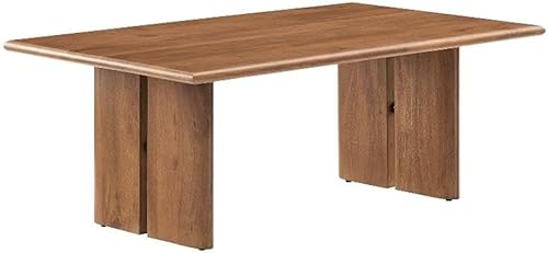 Modway Amistad - Mesa de centro rectangular de madera maciza de 44 pulgadas en nogal