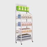 Commercial Retail Display Shelf With Hanging Hook, Freestanding Snack Stand For...