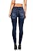 Wax Denim Women's Juniors Basic Stretchy Fit Skinny Jeans (13, Dark Denim)