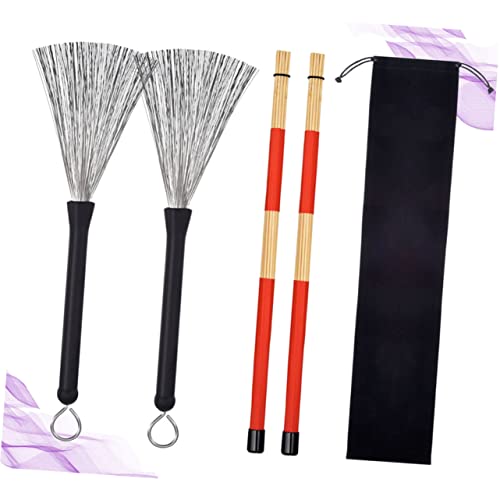 UPKOCH 竹ばち ドラムパッドとスティック ドラムマシン エレクトロニクスキット チャクラドラム 電子ドラム タンドラム 楽器 鍵 リズムスティック ドラムアクセサリー 鼓 木製 Black