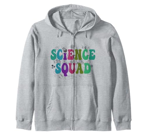 Retro SCIENCE SQUAD Groovy Technology Crew STEMinist Team Zip Hoodie