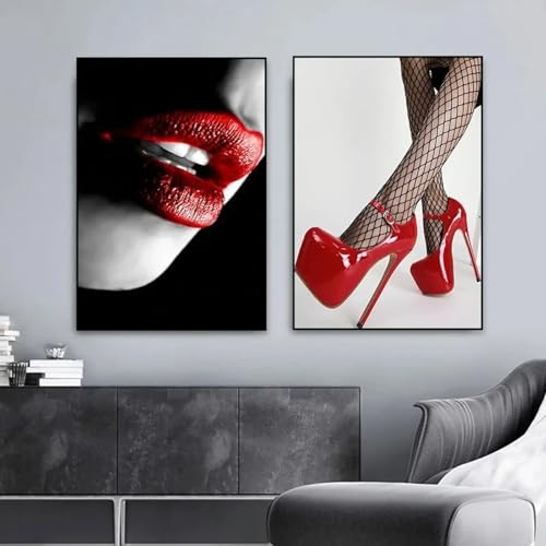 Peinture murale femme de qualite superieure 40x60 cm encadree de luxe