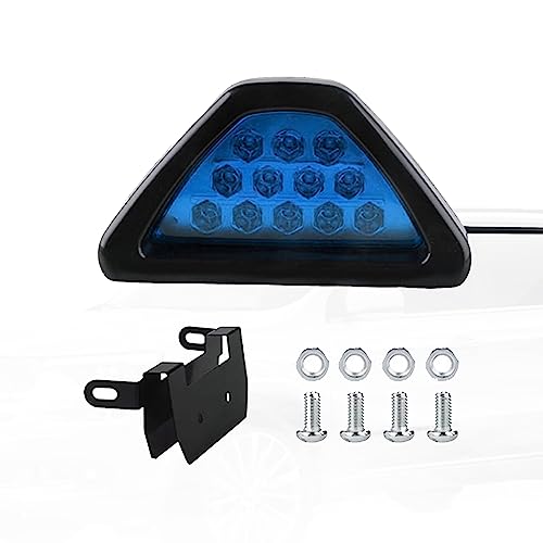 Fogfar 1 peça de luzes de freio de LED, luzes de neblina traseiras triangulares F1, luzes de aviso,