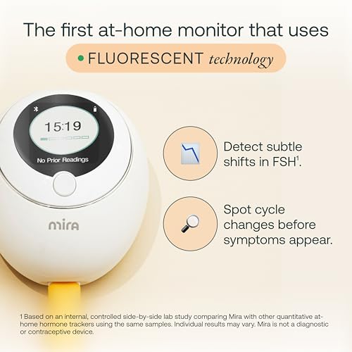 Image of Mira Menopause and Perimenopause Test Kit for Women, Track Follicle Stimulating Hormone (FSH) Levels, Digital Fertility Tracker + 10 FSH Test Strips, Monitor Fertility Status at-Home with Mira App