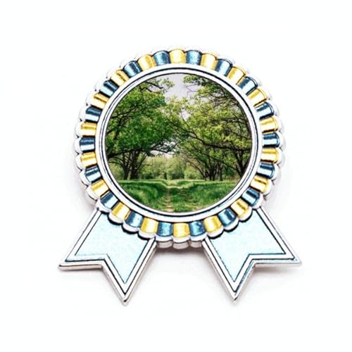 Broche paysage de la nature Green ry en métal taille M idéale sur vos vestes d'automne