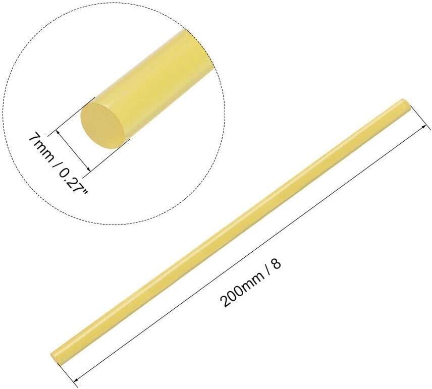 Xuanthang Tool Part For Mini Hot Glue Gun Sticks 8-inch X 0.27-inch For Glue Guns, Yellow Clear 30pcs