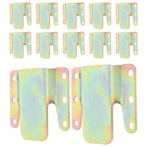 MAGICLULU Connecteurs Métalliques Fixation Solide Lot de 12 avec Vis Prolonge la Durée de Vie Meuble pour Canapé en Acier Inoxydable pour Chaise et Canapé