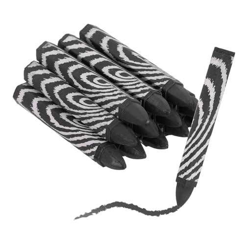 sourcing map 12Pcs Lumber Marking Crayons, 4.1 x 0.6 Hex Wax Tire Marker Pen Drawing Crayons for Wood Metal Wood Carton Ceramics Glass Plastic (Black)