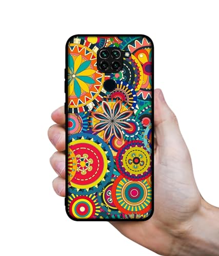Image of Ring Pattern Print Design Premium 2D Printed Metal Back Case Cover for Mi Redmi Note 9 4G