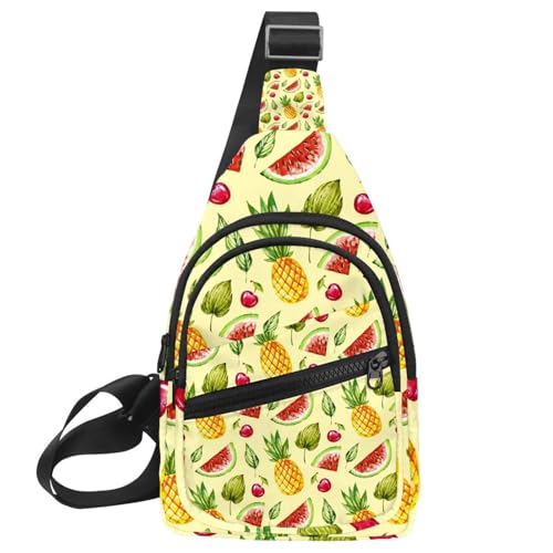 Sac à bandoulière estival motif ananas idéal pour votre prochain voyage et le shopping