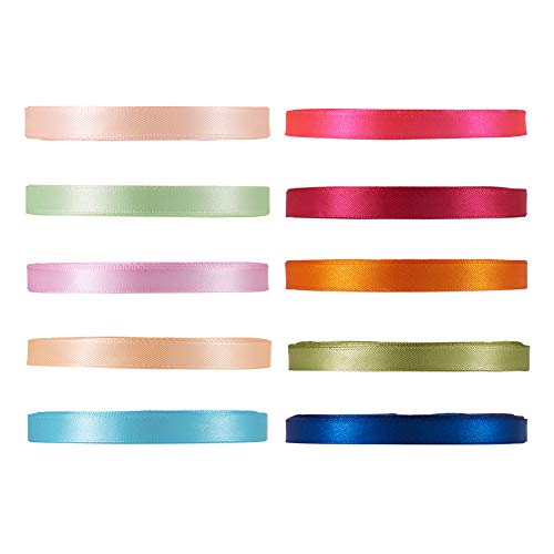 Set 10 Cintas de Raso Satinado 3/8" (10mm) x 25 yardas miniatura 1