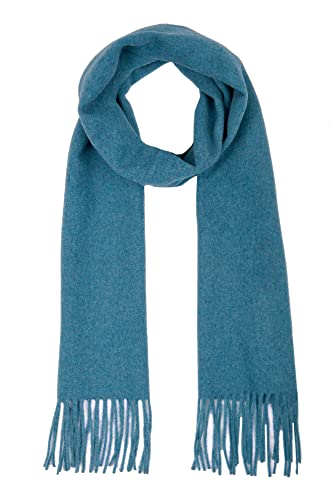 Bufanda de lana para frío extremo bufanda unisex color cerceta 30 x 180 cm invierno