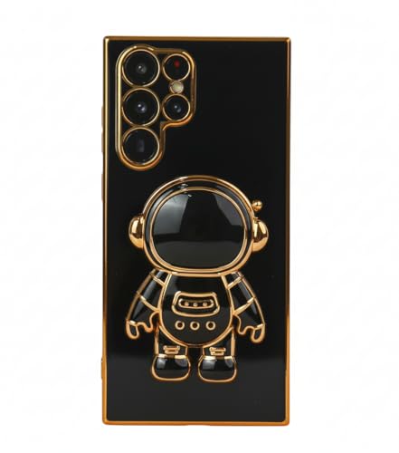 Image of Back Cover Case for Samsung Galaxy Note 8 Shockproof Protective Luxurious Astronaut Bracket Case for Men & Boys(Black)