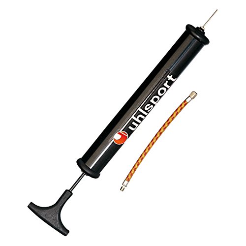 uhlsport Ballpumpe klein (6'), für Fußball, Volleyball & Co., kompakte Luftpumpe mit flexibler Verlängerung, ideale Pumpe für unterwegs, 100118701, Schwarz