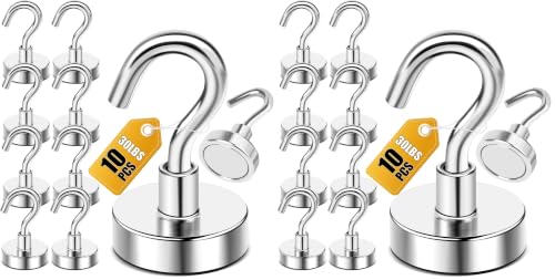 Image of DIYMAG Magnetic Hooks, Strong Magents 20 Pack 30lbs for Cuise Cabins Ship