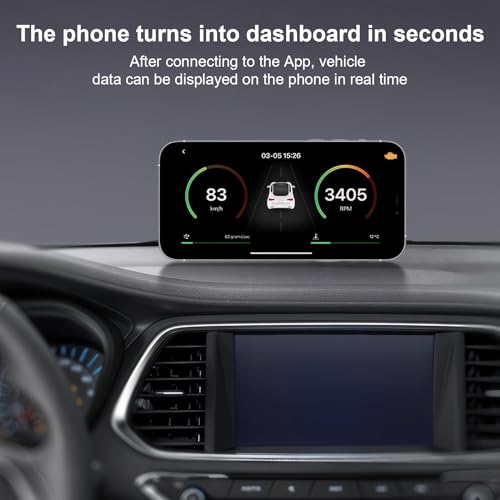 Qoosea Bluetooth OBD2 Scanner Car Diagnostic Tool Car Code Reader for iOS and Android Bluetooth 5.4 Wireless OBD2 Scanner Diagnostic Tool