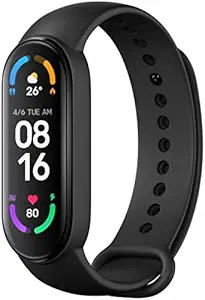 Xiaomi Mi Smart Band 6 - 1.56'' (3.96 cm) Large AMOLED Color Display, 2 Week Battery Life, 30 Fitness Mode, 5 ATM, SpO2, HR, Sleep Monitoring, Women's Health Tracking, Alarm, Music Control (Black)
