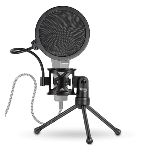 Cubierta de filtro de parabrisas con soporte para micrófono y trípode de mesa para PC 2