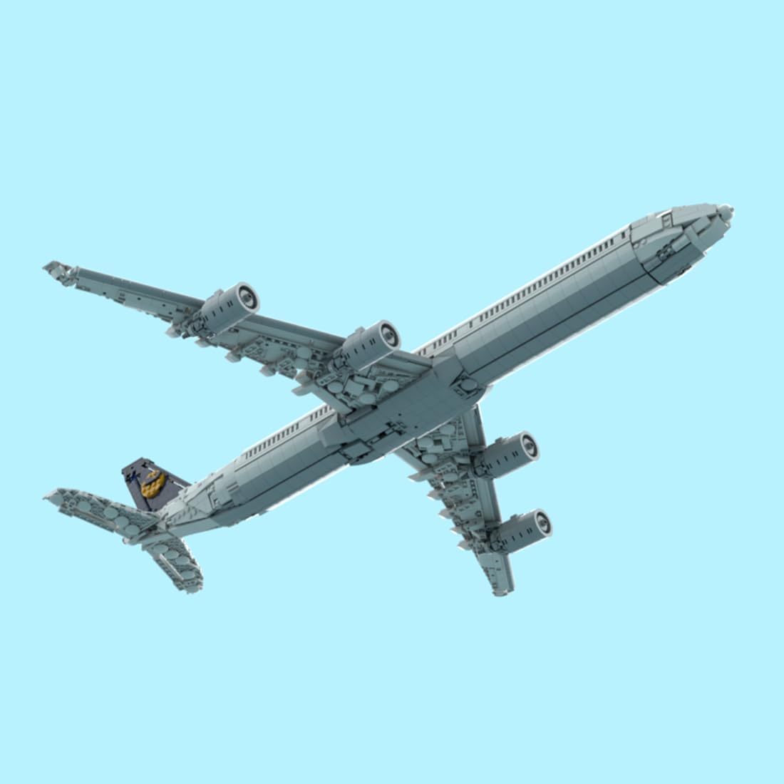 Technik Transporter Bausteine, 2495 Teile Klemmbausteine A34x-600 Passagierflugzeug Transportflugzeug Militär Flugzeug Modell Set für Erwachsene, MOC-237688