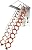 BTURYT Alloy Attic Access Ladder Concertina Loft Ladder Pull Down Attic Ladder with Telescopic Handrails Attic Stairs Indoor Non-Slip Telescopic Folding Ladder